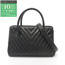 【最大10万円OFFクーポン配布中】シャネル CHANEL シェブロン Vステッチ ハンドバッグ バッグ ラムスキン(羊革) レディース ネイビー系 【中古】