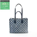 【最大10万円OFFクーポン配布中】ルイ・ヴィトン LOUIS VUITTON オンザゴーMM モノグラム ジャカードデニム トートバッグ バッグ デニム レザ...