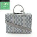 【最大10万円OFFクーポン配布中】ディオール Dior CDダイヤモンド ブリーフケース バッグ PVCコーティングキャンバス レザー メンズ グレー系 / ...