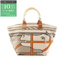 【最大10万円OFFクーポン配布中】エルメス HERMES スティープル ラージ トートバッグ バッグ トワルアッシュ / ストロー / ヴォーバレニア トワル...