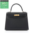 【最大10万円OFFクーポン配布中】エルメス HERMES ケリー28 ハンドバッグ バッグ ヴォーエプソン ヴォーエプソン レディース ブラック系 ブラック/...