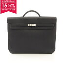 【15%OFFクーポン対象】エルメス HERMES ケリーデペッシュ36 ブリーフケース バッグ トゴ トゴ メンズ ブラック系 【中古】【0508-15cp】