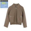 エルメス HERMES ショートジャケット エトゥープ 革ジャン 衣料品 アウター ディアスキン レディース ブラウン系 4H1206D2 【中古】【0508-...