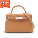 【10%OFFクーポン対象】エルメス HERMES ミニケリー2 ハンドバッグ バッグ ヴォーエプソン ヴォーエプソン レディース ブラウン系 【中古】【0523-10cp】(4)