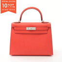 【10%OFFクーポン対象】エルメス HERMES ケリー28 ハンドバッグ バッグ レザー ヴォーエプソン ヴォーエプソン レディース レッド系 【中古】【0523-10cp】(4)