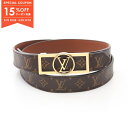 【15%OFFクーポン対象】ルイ・ヴィトン LOUIS VUITTON ドーフィーヌ 25MM リバーシブル モノグラム ベルト 衣料品 PVCコーティングキャ...