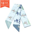 【15%OFFクーポン対象】エルメス HERMES ツイリー HERMES PARADE スカーフ 衣料品 シルク シルク レディース ブルー系 / グリーン系...
