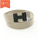 【15%OFFクーポン対象】エルメス HERMES ノマド 40 ベルト 衣料品 レザー ヴァッシュハンター ヴァッシュハンター レディース ベージュ系 / ブラック系 SBMI140IA 【中古】【0523-15cp】(4)