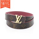 【15%OFFクーポン対象】ルイ・ヴィトン LOUIS VUITTON LVイニシャル 30MM リバーシブル ベルト 衣料品 PVCコーティングキャンバス レ...
