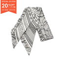 【20%OFFクーポン対象】エルメス HERMES ツイリー エプロンドール スカーフ 衣料品 シルク シルク レディース ホワイト系 / ブラック系 【中古】...