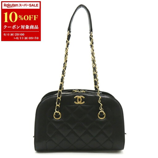 【10%OFFクーポン対象】シャネル CHANEL チェーンショルダー ショルダーバッグ バッグ ラムスキン(羊革) レディース ブラック系 【中古】【0604-10cp】 【10%OFFクーポン対象】シャネル CHANEL チェーンショルダー ショルダーバッグ バッグ ラムスキン(羊革) レディース ブラック系 【中古】【0604-10cp】