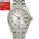 【10%OFFクーポン対象!6/4 20時~】ロレックス ROLEX デイトジャスト A番 腕時計 ウォッチ 腕時計 時計 K18WG(ホワイトゴールド) ステンレススチール ボーイズ ホワイト系 WHシェル/RO 78274NRD 【中古】【0604-10cp】