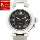 【10%OFFクーポン対象!6/4 20時~】カルティエ CARTIER パシャC 腕時計 時計 ステンレススチール ボーイズ ブラック系 W31043M7 【中古】【0604-10cp】