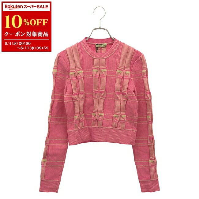 【10%OFFクーポン対象】フェンディ FENDI ニット・セーター セーター 衣料品 トップス レーヨン レディース ピンク系 【中古】【0604-10cp】