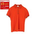 【15%OFFクーポン対象】エルメス HERMES ドゥブルジュ セリエボタン ポロシャツ 衣料品 トップス コットン ポリエステル レディース オレンジ系 H...