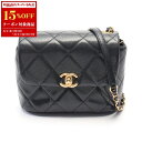 【15%OFFクーポン対象】シャネル CHANEL ショルダーバッグ バッグ カーフ(牛革) レディース ブラック系 【中古】【0604-15cp】(4)