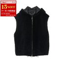 【15%OFFクーポン対象】プラダ PRADA Nappa shearling vest ベスト 衣料品 トップス ムートン レディース ブラック系 【中古】【...