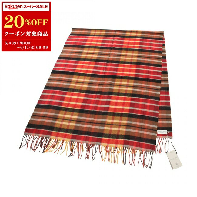 【20%OFFクーポン対象】ジョンストンズ JOHNSTONS マフラー 衣料品 カシミヤ レディース ブラウン系 / レッド系 / マルチカラー WA56RU7186 【中古】【0604-20cp】