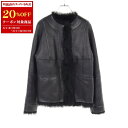 【20%OFFクーポン対象】エルメス HERMES 革ジャン 衣料品 アウター ラムレザー レディース ブラック系 【中古】【0604-20cp】