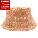 【20%OFFクーポン対象!6/4 20時〜】マルニ MARNI ハット ハット 帽子 コットン メンズ レディース ピンク系 【中古】【0604-20cp】