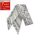 【7%OFFクーポン対象】エルメス HERMES ツイリー エプロンドール スカーフ 衣料品 シルク シルク レディース ホワイト系 / ブラック系 【中古】