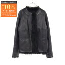 エルメス HERMES 革ジャン 衣料品 アウター ラムレザー レディース ブラック系 【中古】
