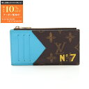ルイ・ヴィトン LOUIS VUITTON コインカードホルダー No.7 モノグラム コインケース 財布 PVCコーティングキャンバス レザー メンズ ブラウ...