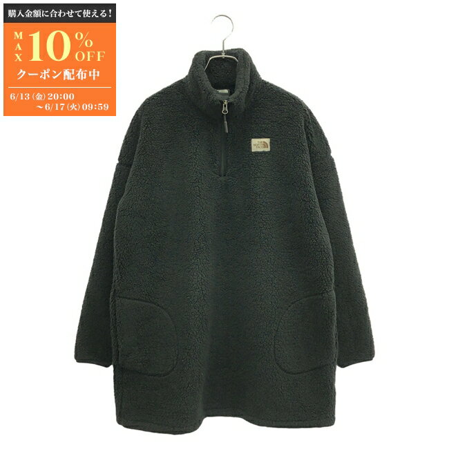 ザ・ノースフェイス THE NORTH FACE フリース ワンピース CAMPSHIRE ブラック チュニック 衣料品 トップス ポリエステル レディース ブラック系 【中古】
