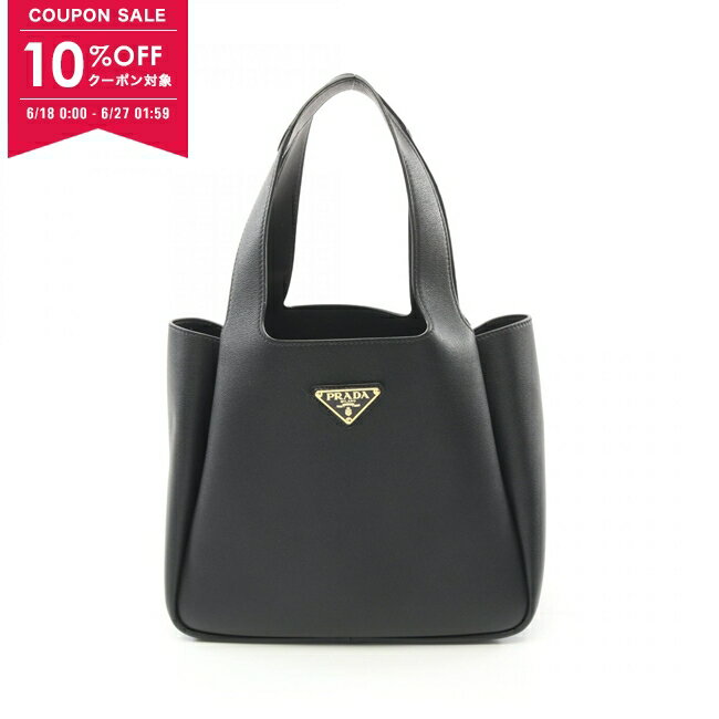 10%OFFݥоݡۥץ PRADA SOFT GRAIN ȡȥХå Хå 쥶 ǥ ֥å 1BG3352C...