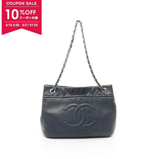 【10%OFFクーポン対象】シャネル CHANEL マトラッセ ココマーク トートバッグ バッグ レザー レディース ネイビー系 A48374 【中古】【0618-10cp】 【10%OFFクーポン対象】シャネル CHANEL マトラッセ ココマーク トートバッグ バッグ レザー レディース ネイビー系 A48374 【中古】【0618-10cp】