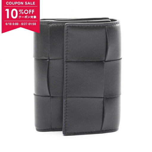 【10%OFFクーポン対象】ボッテガヴェネタ BOTTEGA VENETA カセット マキシイントレチャート 三つ折り財布 財布 レザー レディース ブラック系 814686VCQC18425 【新品】【0618-10cp】 【10%OFFクーポン対象】ボッテガヴェネタ BOTTEGA VENETA カセット マキシイントレチャート 三つ折り財布 財布 レザー レディース ブラック系 814686VCQC18425 【新品】【0618-10cp】