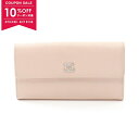 【10%OFFクーポン対象】シャネル CHANEL ココマーク 二つ折り長財布 財布 レザー レディース ピンク系 【中古】【0618-10cp】