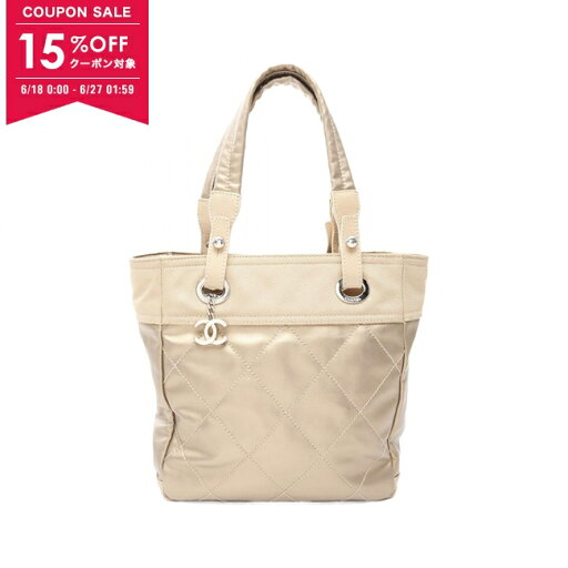 【15%OFFクーポン対象】シャネル CHANEL パリビアリッツPM トートバッグ バッグ PVCコーティングキャンバス レザー レディース ゴールド系 / ベージュ系 A34208 【中古】【0618-15cp】 【15%OFFクーポン対象】シャネル CHANEL パリビアリッツPM トートバッグ バッグ PVCコーティングキャンバス レザー レディース ゴールド系 / ベージュ系 A34208 【中古】【0618-15cp】