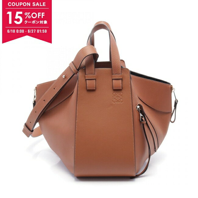【15%OFFクーポン対象】ロエベ LOEWE HAMMOCK SMALL ハンモック スモール ハンドバッグ バッグ レザー レディース ブラウン系 387.30.S35 【中古】【0618-15cp】