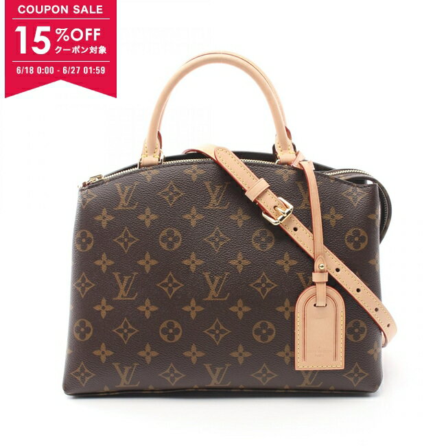 【15%OFFクーポン対象】ルイ・ヴィトン LOUIS VUITTON プティ パレPM ハンドバッグ バッグ PVCコーティングキャンバス レザー モノグラム レディース ブラウン系 M45900 【中古】【0618-15cp】