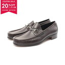 【20%OFFクーポン対象】グッチ GUCCI ホースビット ローファー 靴 レザー メンズ ブラウン系 015938 【中古】【0618-20cp】