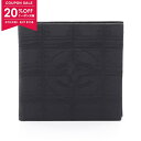 【20%OFFクーポン対象】シャネル CHANEL ニュートラベルライン 二つ折り財布 財布 レザー ナイロンキャンバス レディース ブラック系 A14342 ...