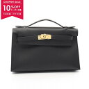 【10%OFFクーポン対象】エルメス HERMES ポシェットケリー ミニ ハンドバッグ バッグ ヴォースイフト ヴォースイフト レディース ブラック系 049...