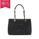 【10%OFFクーポン対象】シャネル CHANEL マトラッセ グランドショッピング GST トートバッグ バッグ レザー レディース ブラック系 A50995...