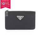 【10%OFFクーポン対象】プラダ PRADA SAFFIANO TRIANGOLO コインケース 財布 サフィアーノレザー レディース ブラック系 2MC08...
