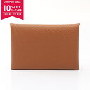 【10%OFFクーポン対象】エルメス HERMES カルヴィ コインケース 財布 レザー ヴォーエプソン ヴォーエプソン レディース ブラウン系 【中古】