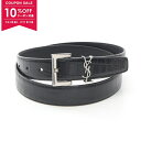 【10%OFFクーポン対象】サンローラン SAINT LAURENT カサンドラ ベルト 衣料品 レザー メンズ レディース ブラック系 634440DZE0E...