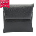 【10%OFFクーポン対象】エルメス HERMES バスティア コインケース コインケース 財布 レザー ヴォーエヴァーカラー メンズ レディース ブラック系 ...