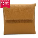 【10%OFFクーポン対象】エルメス HERMES バスティア コインケース 財布 レザー ヴォーエプソン メンズ レディース ブラウン系 【中古】