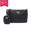 【15%OFFクーポン対象】プラダ PRADA SAFFIANO TRAVEL ショルダーバッグ バッグ ナイロン サフィアーノレザー メンズ レディース ブラ...