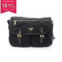 【15%OFFクーポン対象】プラダ PRADA VELA ショルダーバッグ バッグ ナイロン サフィアーノレザー メンズ レディース ブラック系 BT0687 ...