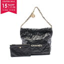 【15%OFFクーポン対象】シャネル CHANEL シャネル22 トートバッグ バッグ レザー レディース ブラック系 AS3261 【中古】
