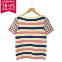 【15%OFFクーポン対象】シャネル CHANEL 半袖ボーダーニット ニット 衣料品 トップス カシミヤ レディース ホワイト系 P45628K05700 【...