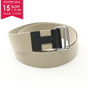 【15%OFFクーポン対象】エルメス HERMES ノマド 40 ベルト 衣料品 レザー ヴァッシュハンター ヴァッシュハンター レディース ベージュ系 / ブ...