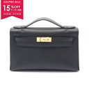 【15%OFFクーポン対象】エルメス HERMES ポシェットケリー ミニ ハンドバッグ バッグ ヴォースイフト ヴォースイフト レディース ブラック系 【中古...